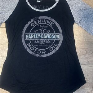 2010 Harley-Davidson T-shirt Women S Gray 3/4 Sleeve